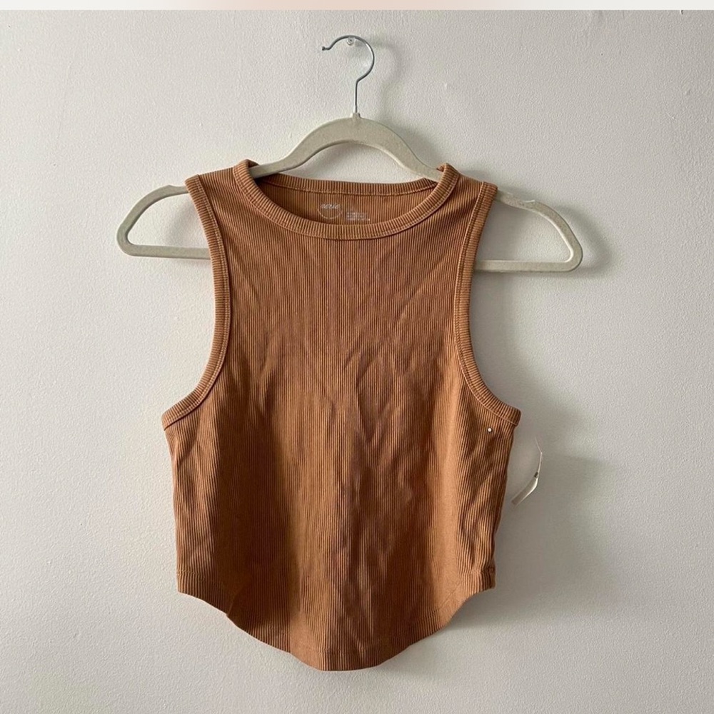 Aerie Tan Ribbed Tank Top